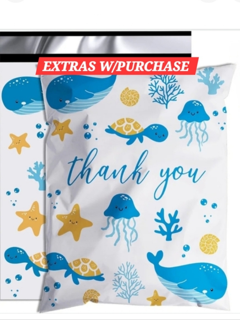 20ct. 10x13 Polymailers Bonus: Random Thank You Cards/Stickers